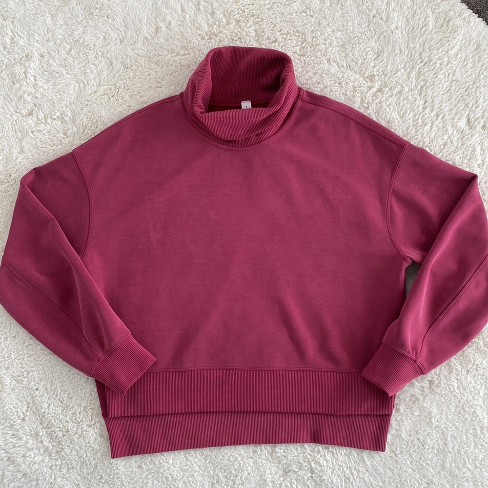 ❤️ Lululemon Turtleneck Pullover *Softstreme™ in Pomegranate Size 4 NWOT